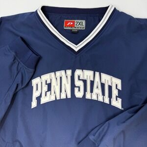 Pro Player Penn State Nittany Lions V-Neck Windbreaker Pullover Navy Mens 2XL